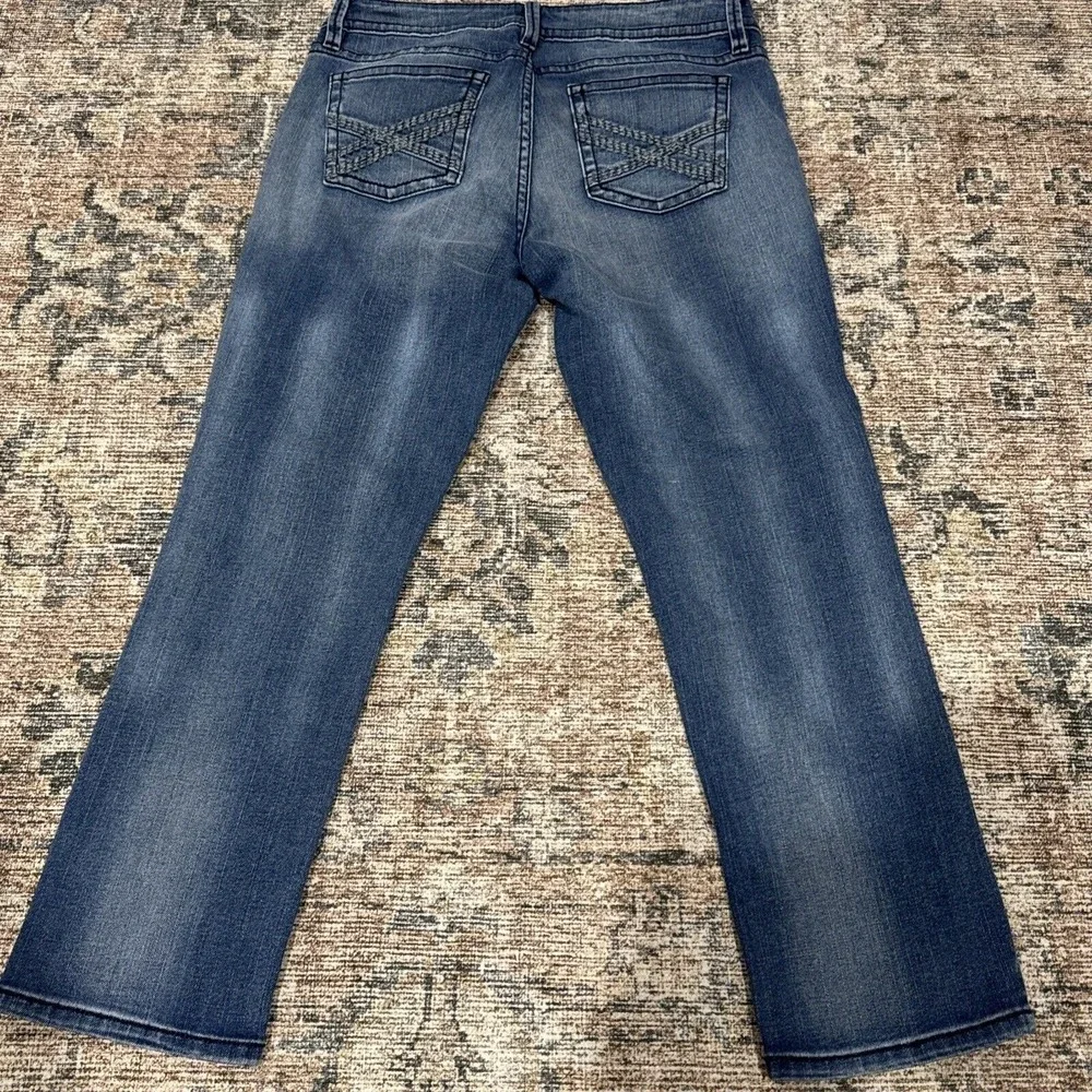 A.N.A Womens Jeans 28/6 Blue Straight Mid Rise Medium Wash Denim Solid 5 Pockets